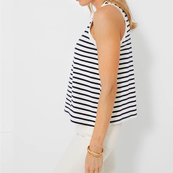 POMANDER PLACE
Navy Stripe Anthos Cotton Tank - Picture 3 of 10